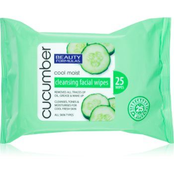 Beauty Formulas Cucumber servetele pentru curatare cu extracte de castravete