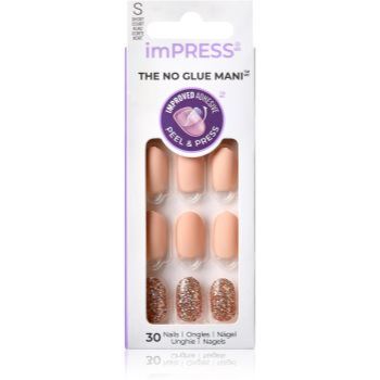 KISS imPRESS The No Glue Mani Short unghii artificiale autoadeziv