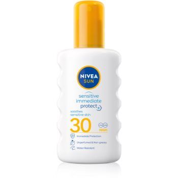 Nivea SUN Protect & Sensitive spray protector pentru plajă SPF 30 de firma originala