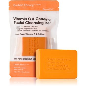 Carbon Theory Facial Cleansing Bar Vitamin C & Caffeine sapun pentru curatarea fetei cu vitamina C