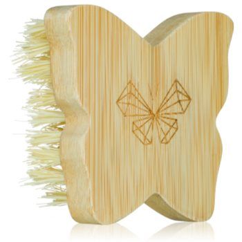 Crystallove Bamboo Butterfly Agave Body Brush Travel Size perie pentru masaj pentru corp