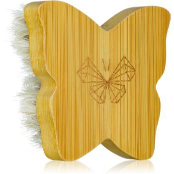 Crystallove Bamboo Butterfly Agave Face Brush Travel Size perie pentru masaj pentru fata si decolteu
