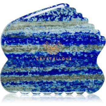 Crystallove Lapis Lazuli Contour Gua Sha accesoriu de masaj