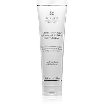 Kiehl's Dermatologist Solutions Clearly Corrective Brightening & Exfoliating Daily Cleanser gel de curățare, cu efect de iluminare pentru toate tipurile de ten, inclusiv piele sensibila ieftin