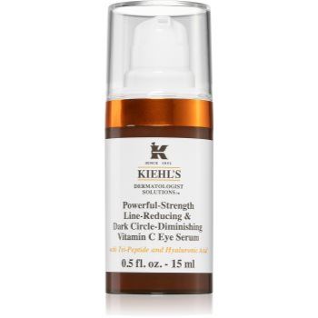 Kiehl's Dermatologist Solutions Powerful-Strength Line-Reducing & Dark Circle-Diminishing Vitamin C ser pentru ochi pentru toate tipurile de ten, inclusiv piele sensibila