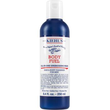 Kiehl's Men Body Fuel Wash gel de duș și șampon pentru toate tipurile de ten, inclusiv piele sensibila