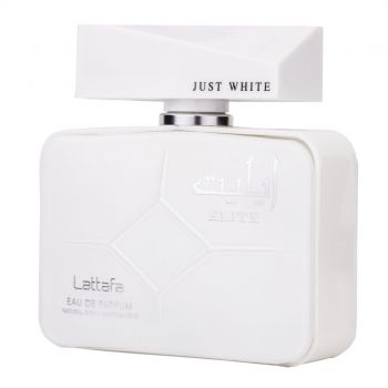 Apa de Parfum Elite Just White, Lattafa, Barbati - 100ml