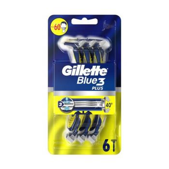 Aparat de Ras cu 3 Lame - Gillette Blue 3 Plus, 6 buc de firma originala