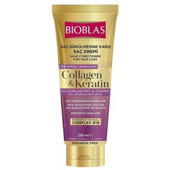 Balsam de par cu colagen si cheratina Bioblas Botanic Oils, 250 ml ieftin