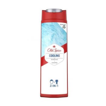 Gel de Dus si Sampon pentru Barbati - Old Spice Cooling Shower Gel + Shampoo 2in1, 400 ml