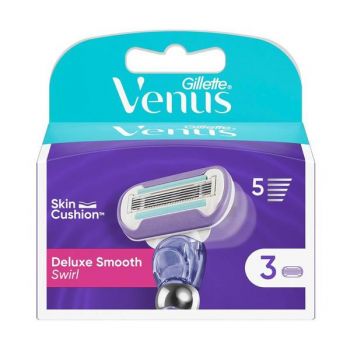 Rezerve Aparat de Ras cu 5 Lame - Gillette Venus Deluxe Smooth Swirl, 3 buc