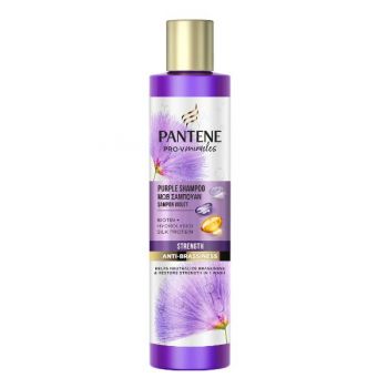 Sampon pentru Neutralizarea Tonurilor de Galben - Pantene Pro-V Miracles Purple Shampoo, 225 ml