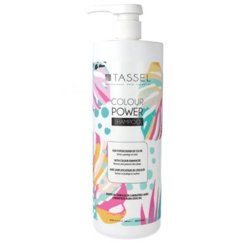 Sampon pentru protectia culorii parului vopsit Colour Power Tassel, cu ulei de argan si keratina, 1000 ml