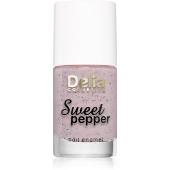 Delia Cosmetics Sweet Pepper Black Particles lac de unghii