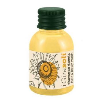 Set Cadou Sampon si Gel Dus Girasoli cu Gingko Biloba si Ceai Verde 32 buc x 33 ml ieftin