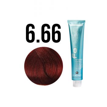 Vopsea permanenta Fanola Crema Colore 6.66 Dark Blonde Intense Red, 100ml ieftina