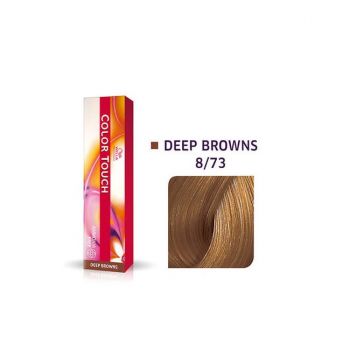 Vopsea semipermanenta Wella Professionals Color Touch 8/73, Blond Deschis Castaniu Auriu, 60ml de firma originala