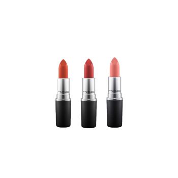 Mac Lipstick X 3: Deep Reds de firma originala