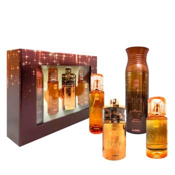 Shine Gift Set, Femei, Set Cadou: Eau de parfum 75 ml + Lotiune de corp 100 ml + Mist pentru par 30 ml + Deodorant 200 ml