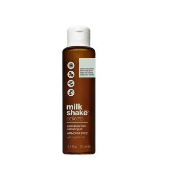 Vopsea permanenta pe baza de ulei Milk Shake Delicate 6.46, Blond Inchis Rosu Aramiu, 120ml de firma originala