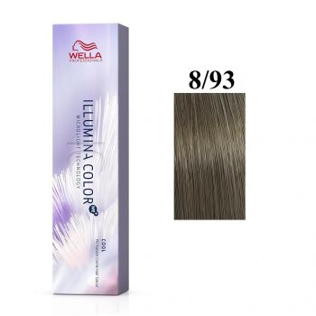 Vopsea permanenta Wella Professionals Illumina Color 8/93, Blond Deschis Auriu Albastru, 60ml ieftina