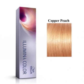 Vopsea permanenta Wella Professionals Illumina Color Copper Peach, Blond Cupru Piersica, 60ml de firma originala