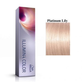 Vopsea permanenta Wella Professionals Illumina Color Platinum Lily, Blond Platina Roz, 60ml ieftina