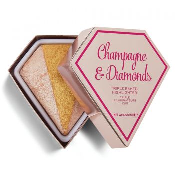 Makeup Revolution - I Heart, Femei, Iluminator, Champagne AND Diamonds, 10 g de firma original