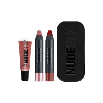 Nudestix Set : Nude + Red Hot Lips Mini Kit Royal, Posh, Nude 04 2 Ml + 2.5 Ml de firma originala