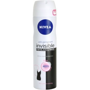 Nivea Invisible Black & White Clear antiperspirant Spray de firma original
