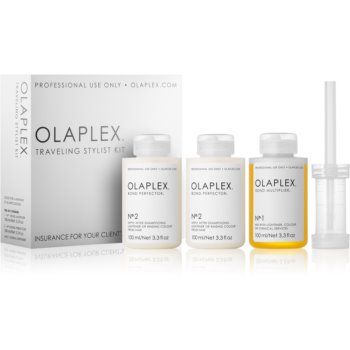 Olaplex Traveling Stylist Kit Seturi pentru voiaj (pentru părul decolorat, vopsit și tratat chimic) pentru femei de firma original