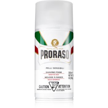 Proraso White spumă pentru bărbierit pentru piele sensibilă