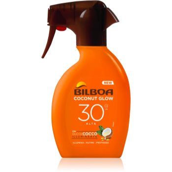 Bilboa Coconut Glow spray solar SPF 30 de firma originala