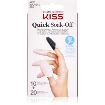 KISS Quick Soak-Off Remover Caps set pentru unghii