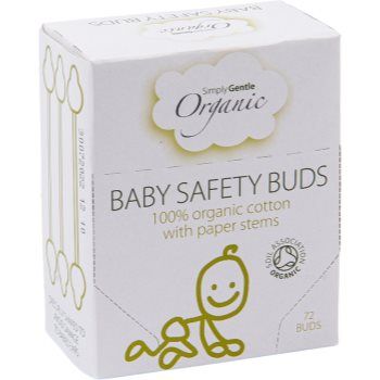 Simply Gentle Organic Baby Safety Buds bețișoare din bumbac pentru bebeluși și copii mici