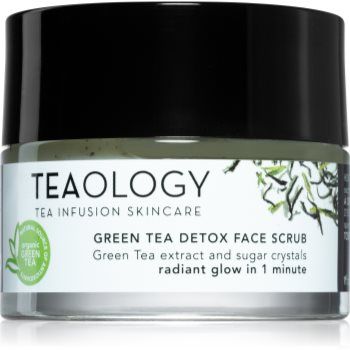Teaology Cleansing Green Tea Detox Face Scrub Exfoliant hranitor cu ceai verde ieftin