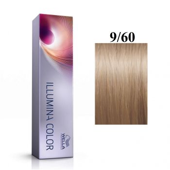 Vopsea permanenta Wella Professionals Illumina Color 9/60, Blond Luminos Natural Violet, 60ml de firma originala