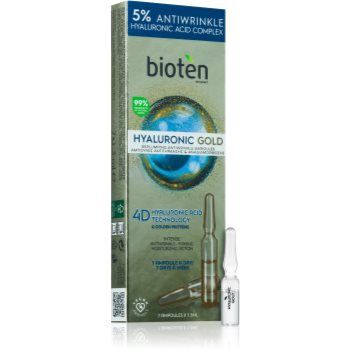Bioten Hyaluronic Gold Tratament anti-rid de 7 zile in fiole