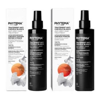 Set Tratamente repigmentare pentru par alb sau grizonat, Ultra si Ultra+, Positiv'Hair, Phytema 150ml + 150ml de firma original