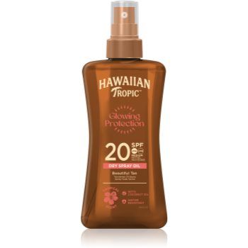 Hawaiian Tropic Glowing Protection Dry Oil Spray gel cu protectie solara hidratant SPF 20