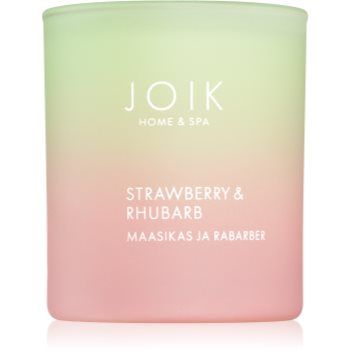 JOIK Organic Home & Spa Strawberry & Rhubarb lumânare parfumată