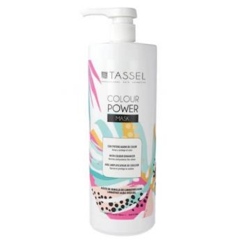 Masca pentru protectia culorii parului Tassel Colour Power, cu ulei din seminte de limnanthes alba si colagen, 1000 ml ieftina