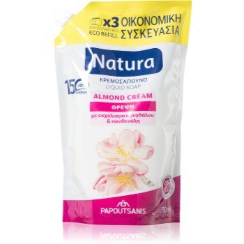 PAPOUTSANIS Natura Almond Cream săpun lichid rezervă ieftin