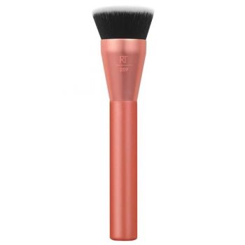 Pensula de Machiaj pentru Aplicarea Fondulu de Ten - Real Techniques Glow Round Base Brush, 1 buc