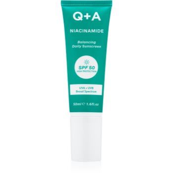 Q+A Niacinamide crema protectoare pentru fata SPF 50