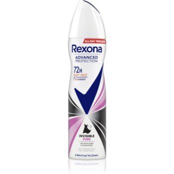 Rexona Advanced Protection Invisible Pure antiperspirant împotriva petelor albe și galbene 72 ore ieftin