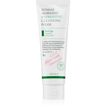 AXIS-Y 6+1+1 Advanced Formula Sunday Morning Refreshing Cleansing Foam spuma cremoasa pentru o curatare profunda pentru piele sensibilă