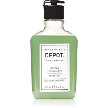 DEPOT 400 SHAVE SPECIFICS NO. 406 TRANSPARENT SHAVING GEL .brushless. gel pentru bărbierit