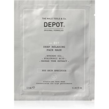 Depot No. 807 Deep Relaxing Face Mask masca calmanta si hidratanta pentru barbati de firma originala