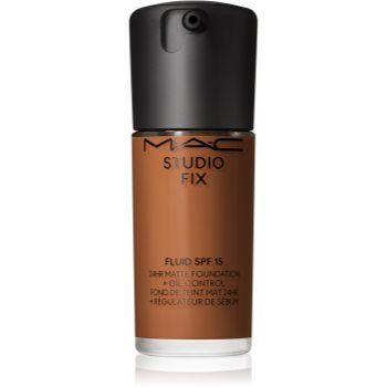 MAC Cosmetics Studio Fix Fluid SPF 15 24HR Matte Foundation + Oil Control machiaj cu efect matifiant SPF 15